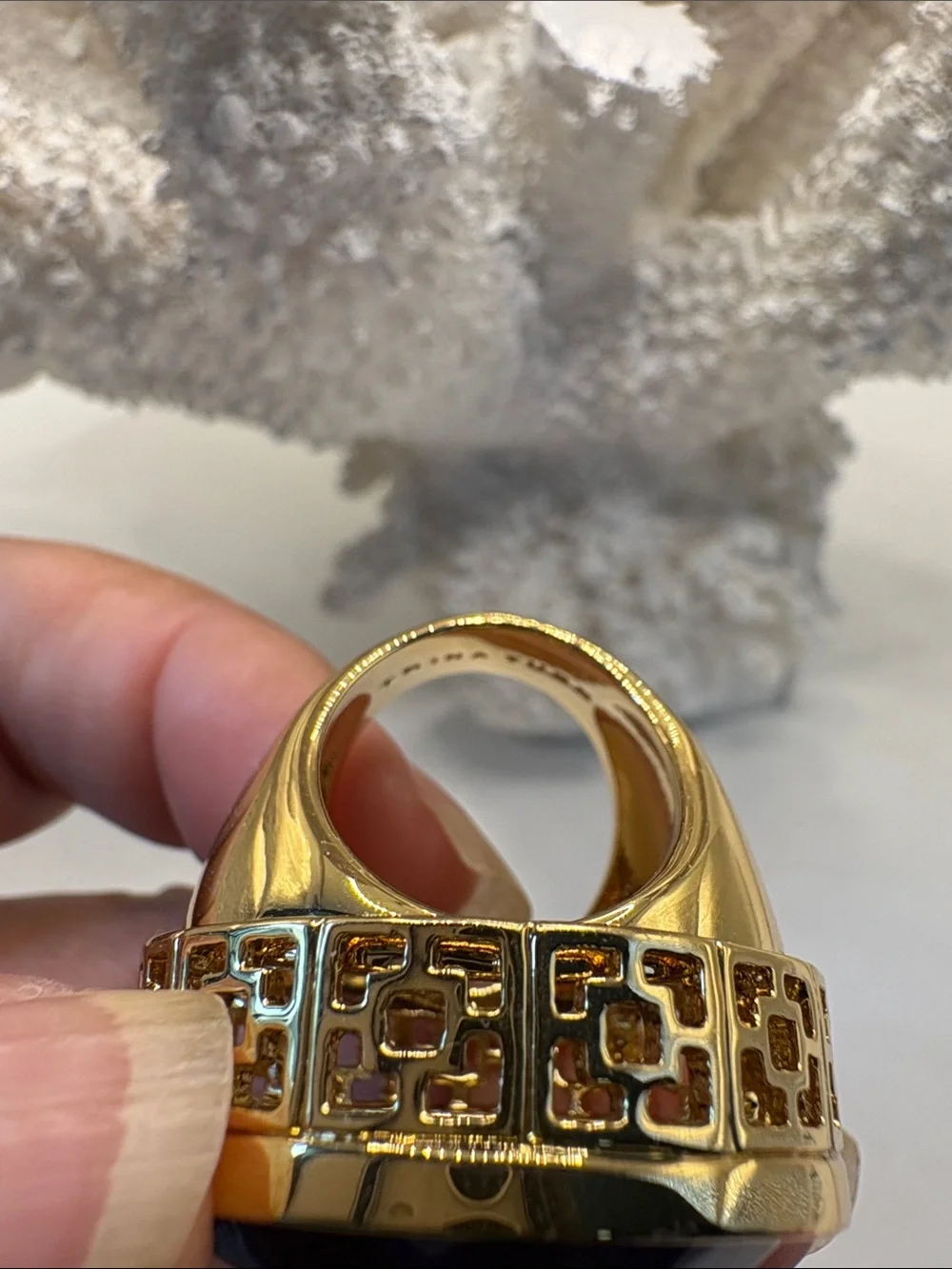 Trina Turk Gold-Tone Purple Statement Cocktail Ring - Fashion Brand